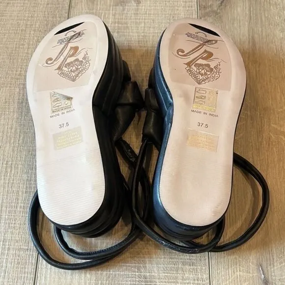 Free People Harper Flatform Sandals US 7.5 Black