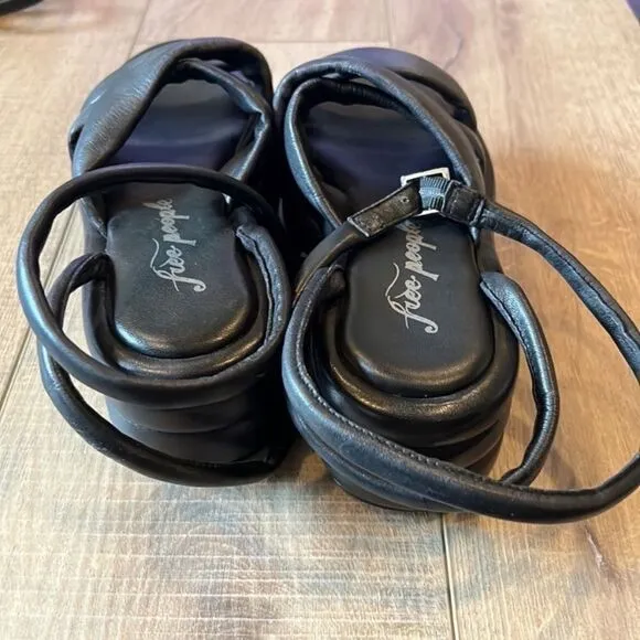 Free People Harper Flatform Sandals US 7.5 Black