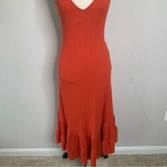 Free People Into You Orange Midi/Maxi Dress