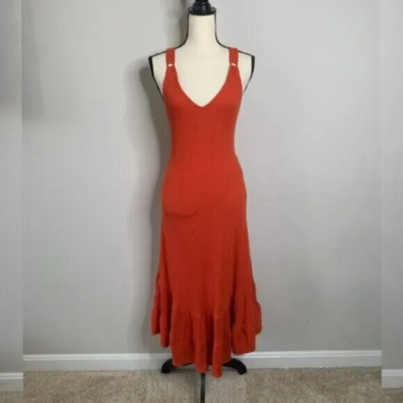 Free People Into You Orange Midi/Maxi Dress