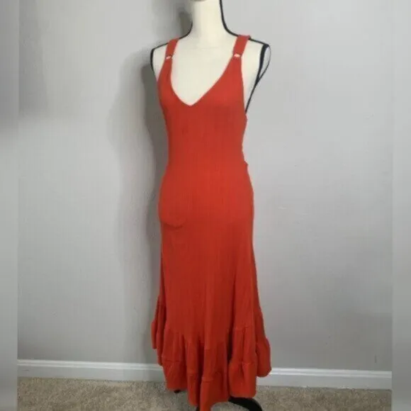 Free People Into You Orange Midi/Maxi Dress