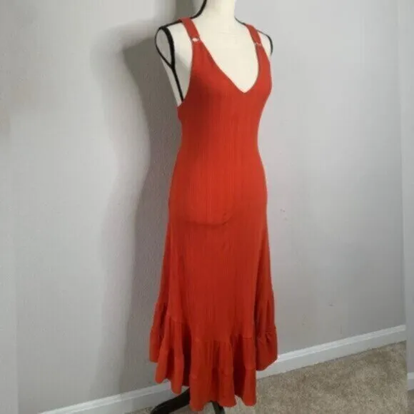 Free People Into You Orange Midi/Maxi Dress