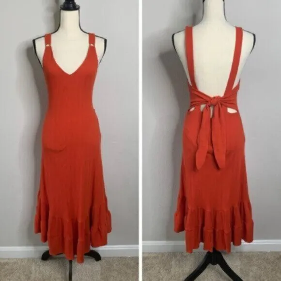 Free People Into You Orange Midi/Maxi Dress