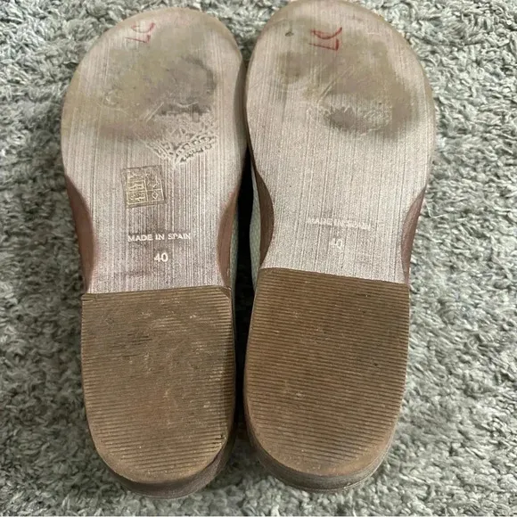 Free People mont blanc sandal ivory cream leather sz 40 9 9.5 9 1/2 stacked heel