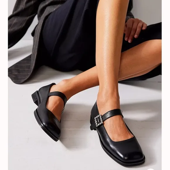 Free People Rumor Diamante Mary Janes Size 6.5