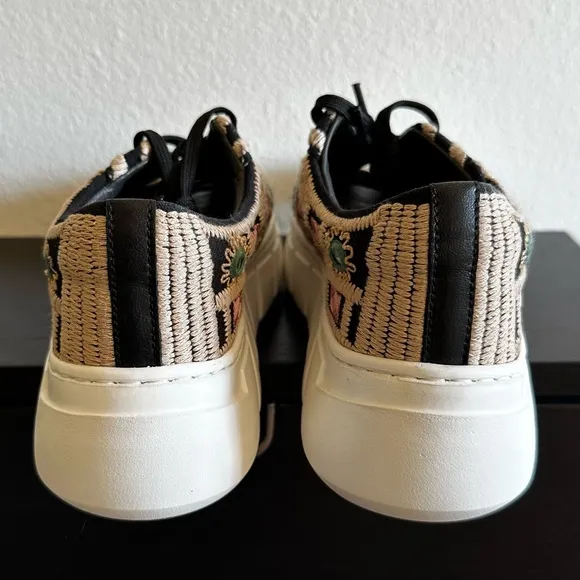 FREE PEOPLE‎ Sneakers Womens Catch Me If You Can Crochet White Mirror Combo 7.5