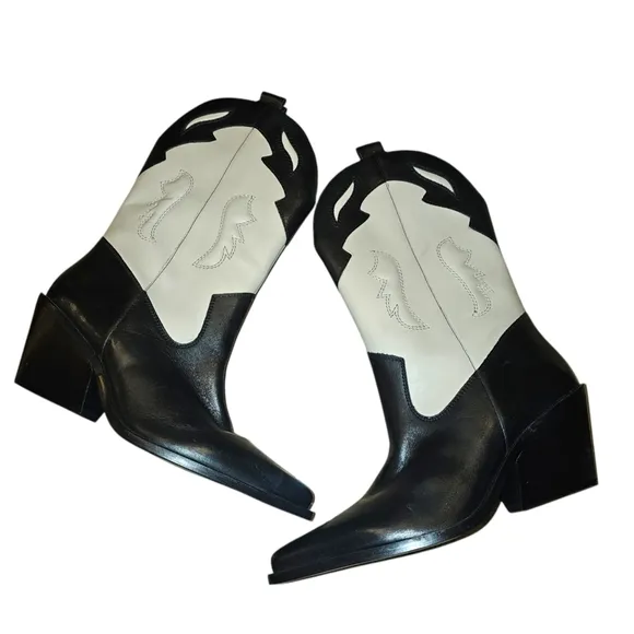 Free People Twin Flames Western Boots Size 7