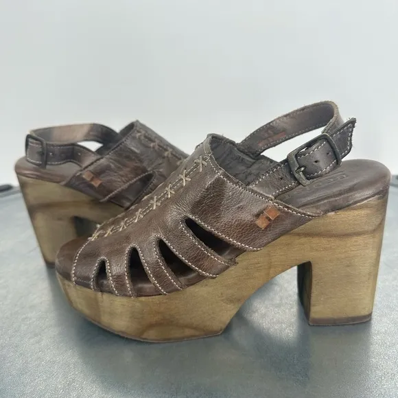 Free People x Bed Stu Tessa Clogs with Chunky Wooden Heel
