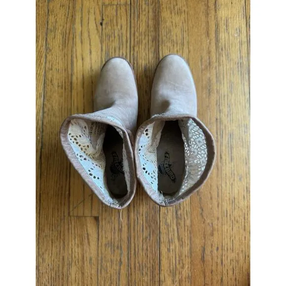 Freebird by Steven Coyote Crochet Leather Ankle Booties Size 7 M