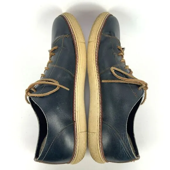 Frye Walker 3481160 Low Top Navy Leather Lace Up Sneakers Men Shoes Size 12