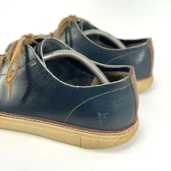 Frye Walker 3481160 Low Top Navy Leather Lace Up Sneakers Men Shoes Size 12