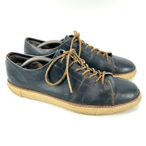 Frye Walker 3481160 Low Top Navy Leather Lace Up Sneakers Men Shoes Size 12