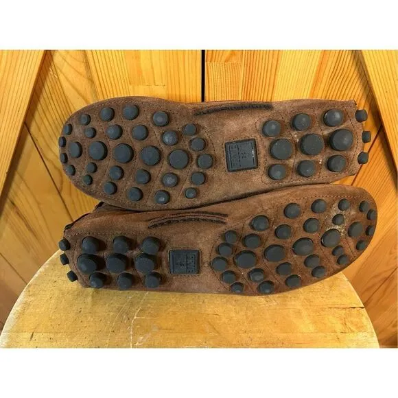 Frye Men's Driving Brown Suede Loafers Shoes sz 8