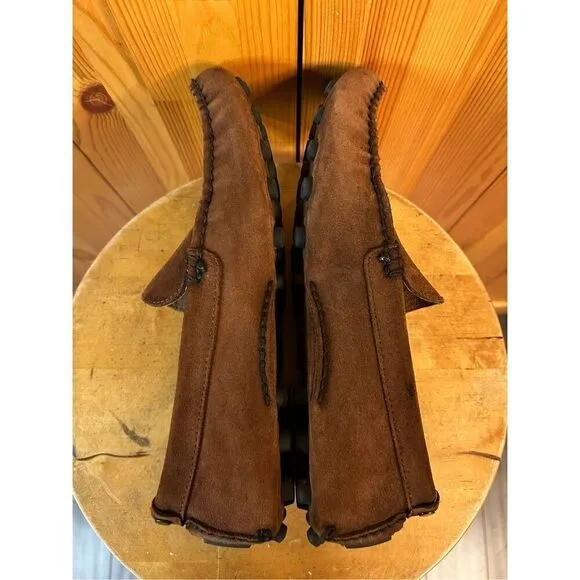 Frye Men's Driving Brown Suede Loafers Shoes sz 8