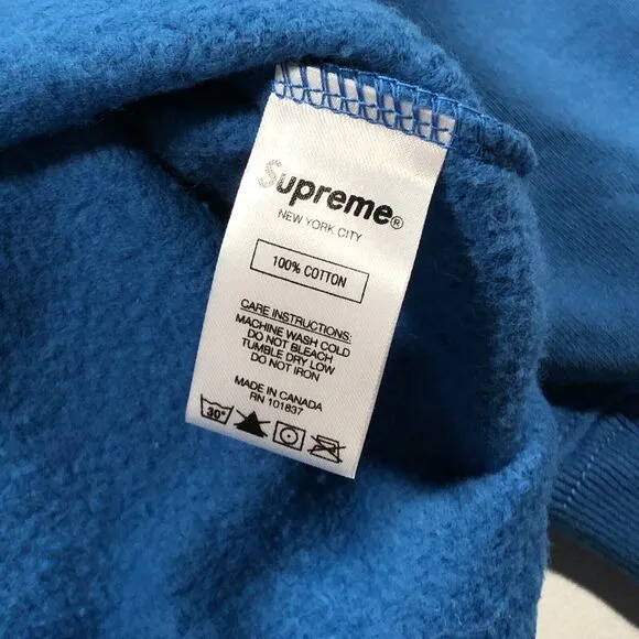 FW20 Supreme Small Box Logo Crewneck Sweater Pale Royal Size XL Streetwear B29
