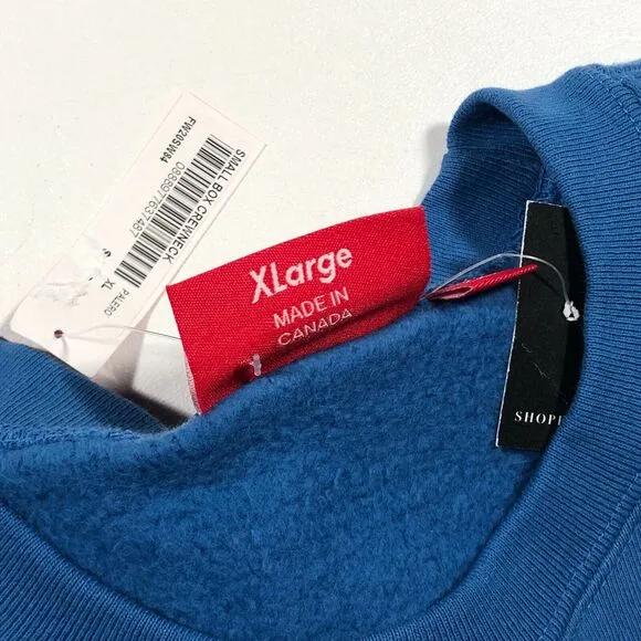 FW20 Supreme Small Box Logo Crewneck Sweater Pale Royal Size XL Streetwear B29