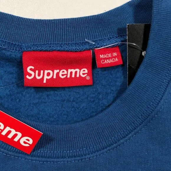 FW20 Supreme Small Box Logo Crewneck Sweater Pale Royal Size XL Streetwear B29