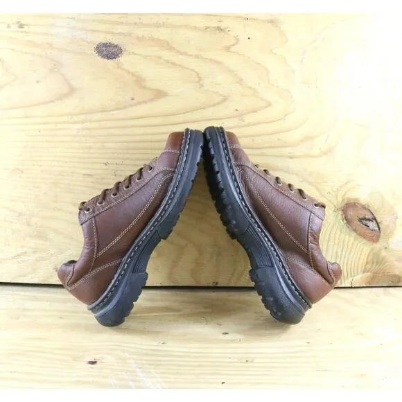 GBX Mens Shoes Loafers 9.5M Leather Lace Ups Brown Ridgewood