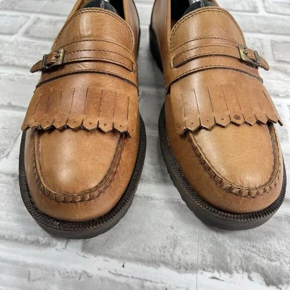 GH Bass Answer Men's Size 9 Vintage Loafer Brown Leather Kiltie Tassel Shoes