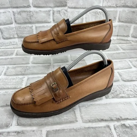GH Bass Answer Men's Size 9 Vintage Loafer Brown Leather Kiltie Tassel Shoes