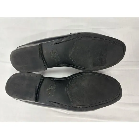 G.H. BASS MENS WEEJUNS Lincoln Bit Loafer Shoe Black Slip On Leather Size 9.5