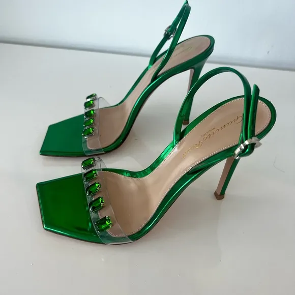Gianvito Rossi Ribbon Candy 105 leather sandals size 38