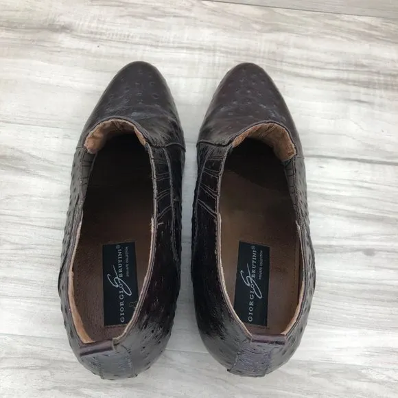 Giorgio Brutini Ankle Boots Mens 10.5 Brown Leather Slip On Dress Shoes