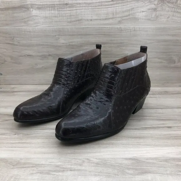 Giorgio Brutini Ankle Boots Mens 10.5 Brown Leather Slip On Dress Shoes