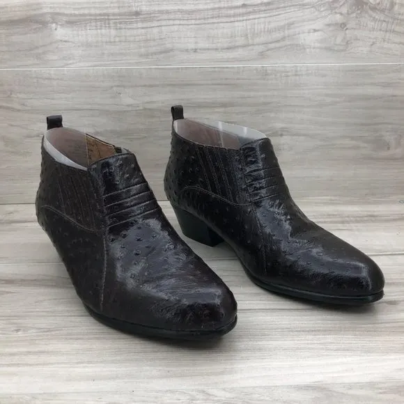 Giorgio Brutini Ankle Boots Mens 10.5 Brown Leather Slip On Dress Shoes