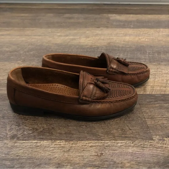 Giorgio Brutini Le Glove Brown Leather Loafers Shoes Mens Size 10 Nice Easter