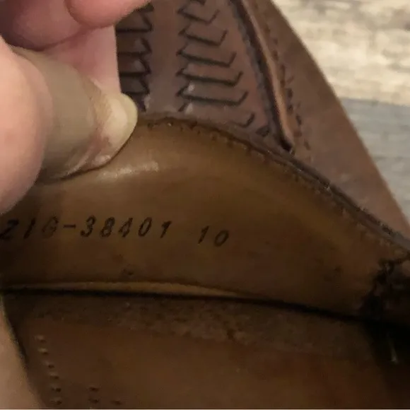 Giorgio Brutini Le Glove Brown Leather Loafers Shoes Mens Size 10 Nice Easter