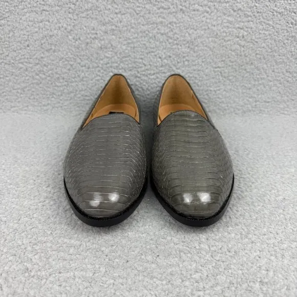 Giorgio Brutini Loafers Mens 10 Shoes Grey Genuine Snake Skin Slip On Vintage