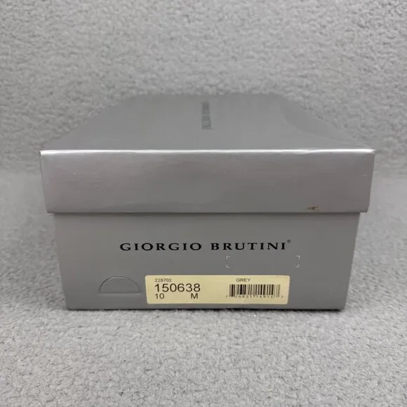 Giorgio Brutini Loafers Mens 10 Shoes Grey Genuine Snake Skin Slip On Vintage
