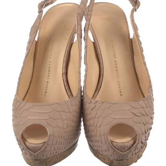 Giuseppe Zanotti Embossed Slingback Sandals.