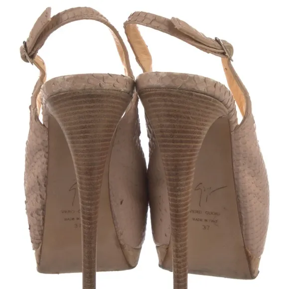 Giuseppe Zanotti Embossed Slingback Sandals.
