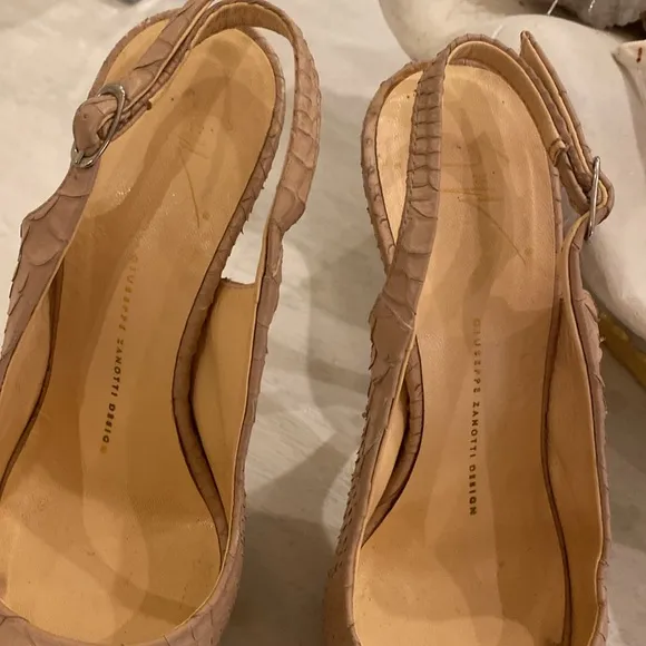 Giuseppe Zanotti Embossed Slingback Sandals.