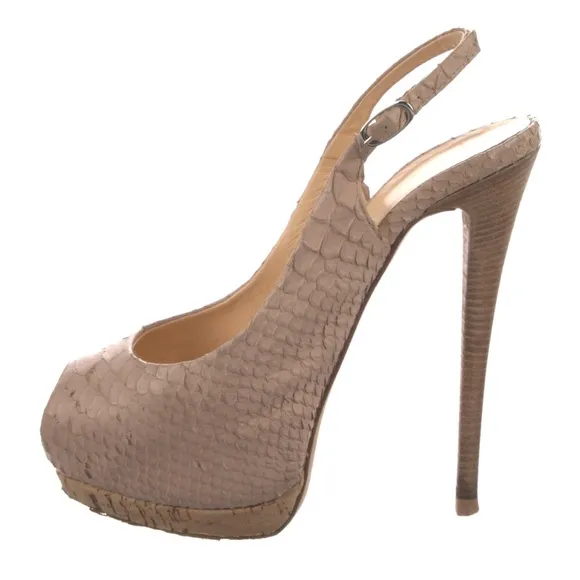 Giuseppe Zanotti Embossed Slingback Sandals.