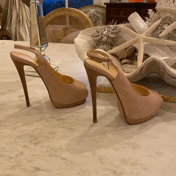 Giuseppe Zanotti Embossed Slingback Sandals.