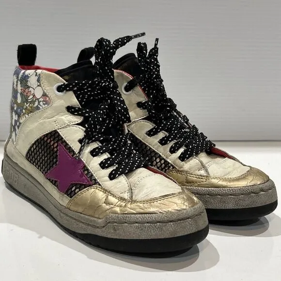 Golden Goose High Top Sneakers GGDB Italy Colorful Leather Shoes Women's 39