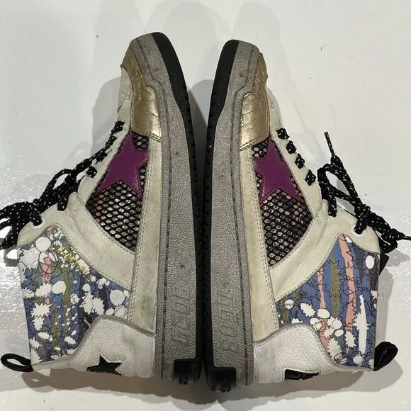 Golden Goose High Top Sneakers GGDB Italy Colorful Leather Shoes Women's 39