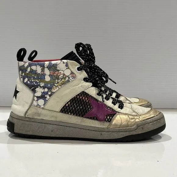 Golden Goose High Top Sneakers GGDB Italy Colorful Leather Shoes Women's 39