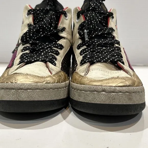 Golden Goose High Top Sneakers GGDB Italy Colorful Leather Shoes Women's 39