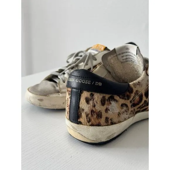 Golden Goose Superstar Leopard Print Sneakers
