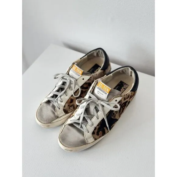Golden Goose Superstar Leopard Print Sneakers