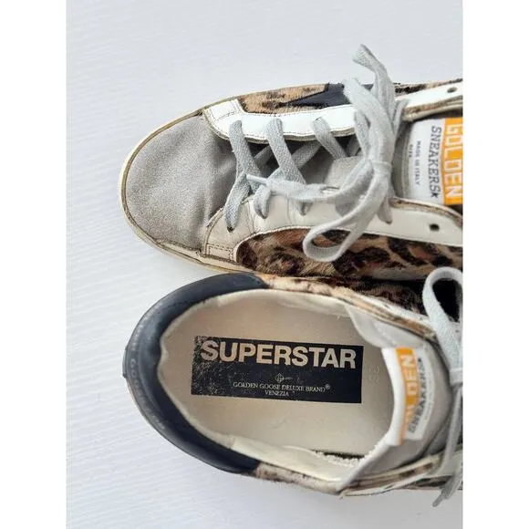 Golden Goose Superstar Leopard Print Sneakers