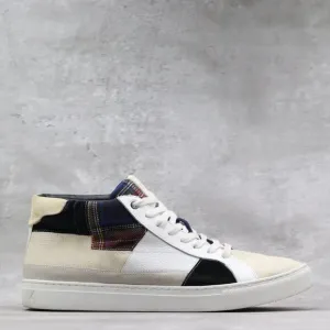 Greats‎ Brooklyn Royale High Patchwork Mens 13M US White Plaid High Top Sneakers