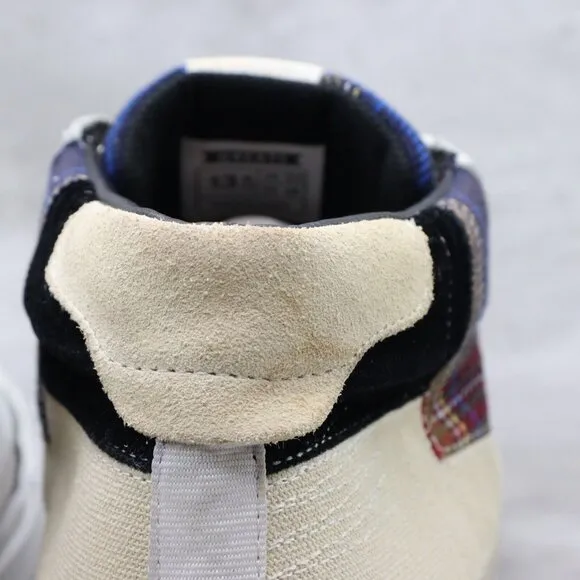 Greats‎ Brooklyn Royale High Patchwork Mens 13M US White Plaid High Top Sneakers