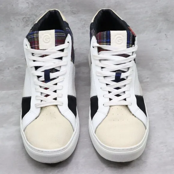 Greats‎ Brooklyn Royale High Patchwork Mens 13M US White Plaid High Top Sneakers