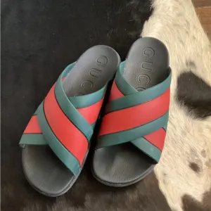 Gucci Red and Green Men's Sandals