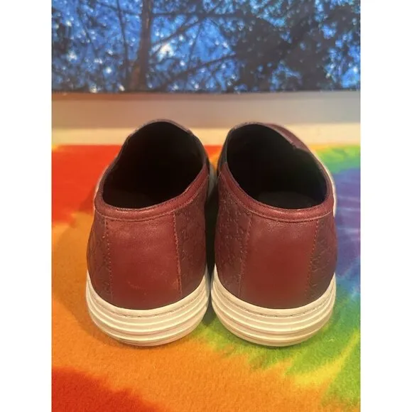 Gucci Shoes Microguccissima Leather Slip On Sneakers 466872 Size 8